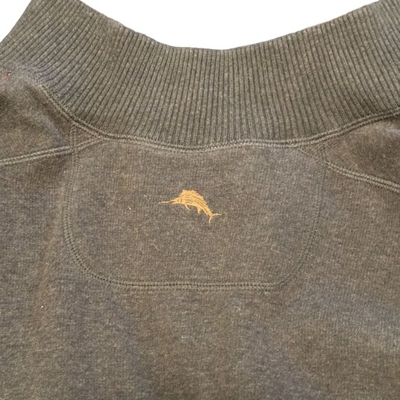 Tommy Bahama Mens Brown 1/4 Zip Pullover Long Sleeve Sweater - Picture 5 of 10